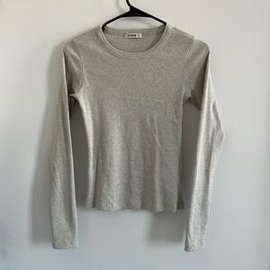 Buck Mason Ribbed Tee, Sand-color, Size S